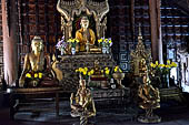 Myanmar - Mandalay, Shwe In Bin Kyaung a wonderful example of the Burmese unique teak architecture and wood-carving art. 